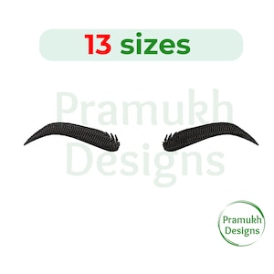 Motif de broderie de sourcils. Motif de broderie yeux. Broderie de visage. Motif de broderie machine. Sourcil de femme. Broderie de maquillage.