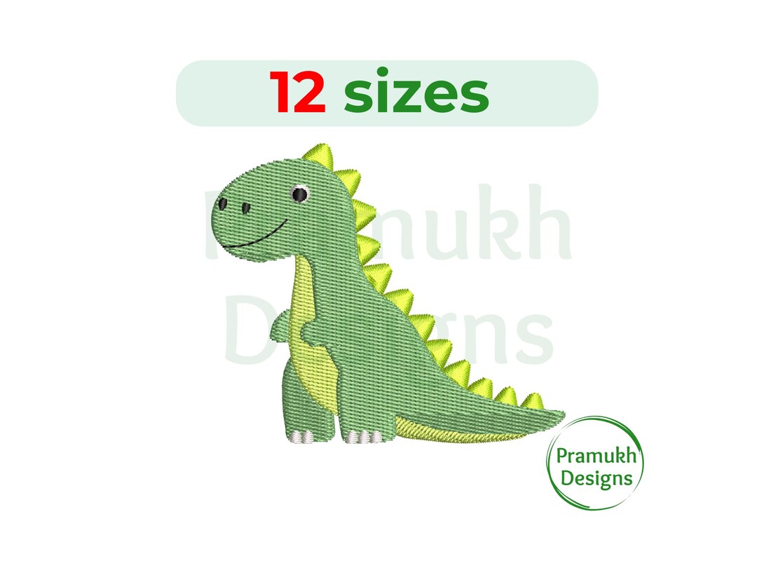 Baby Dinosaur Embroidery Design (2–7.5 Inch) – Mini Dinosaur, Filled ...