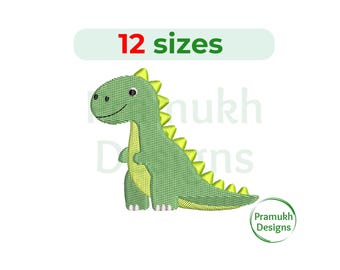 Baby Dinosaur Embroidery Design. Mini Dinosaur Design. Dino Filled Stitch. Machine Embroidery Pattern. Kids Embroidery. Animal Embroidery.