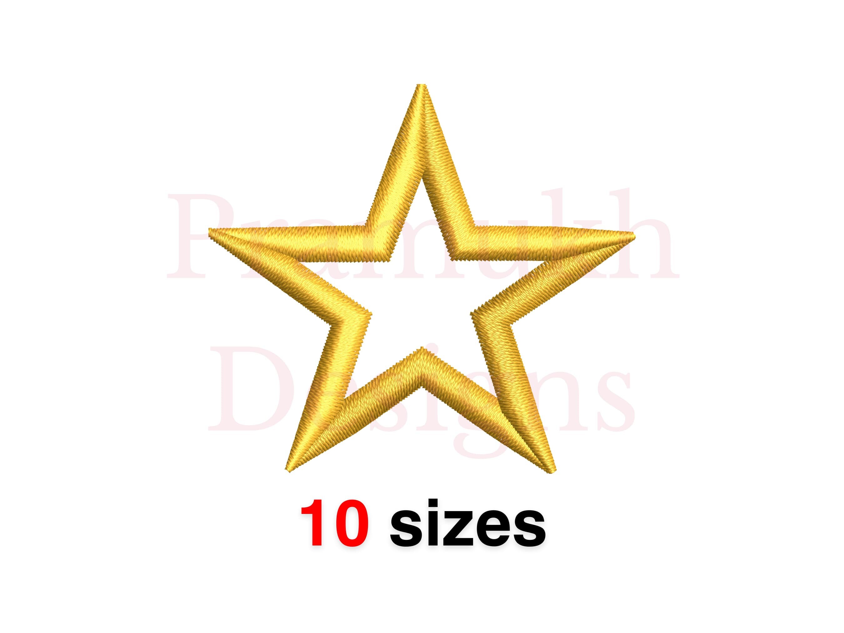 Star Outline Embroidery Design. Star Embroidery. Machine Embroidery