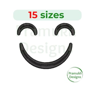 Smile Face Embroidery Design. Smile Face mini. Smile Face silhouette. Machine Embroidery Design. Face embroidery.