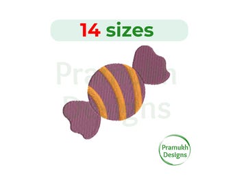 Candy Embroidery Design (1–7.5 inch) – Mini Candy, Silhouette, Fill Stitch, Sweet Treat, Machine Embroidery, Instant Download Digital File