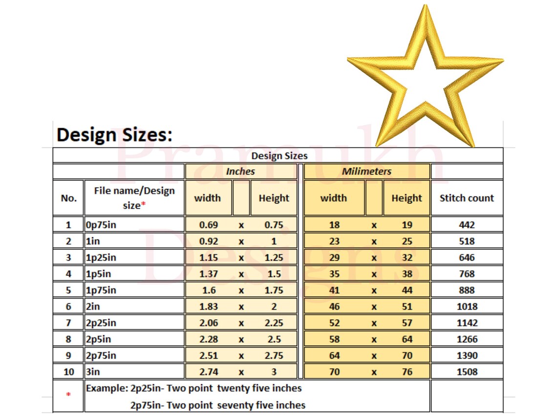 Star Outline Embroidery Design. Star Embroidery. Machine Embroidery