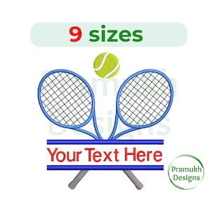 Split Tennis Rackets Embroidery Design. Tennis Split Pattern. Sport Machine Embroidery. Sport Embroidery. Machine Embroidery Design