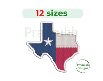 Texas Embroidery Design. Texas state Design. Machine Embroidery Design. Texas Bean Stitch. Texas Design. Texas Mini flag. flag embroidery.