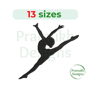 Dancer Embroidery Design. Dancer Silhouette. Machine Embroidery Design.  Music embroidery. Mini Dancer. classical dance embroidery.