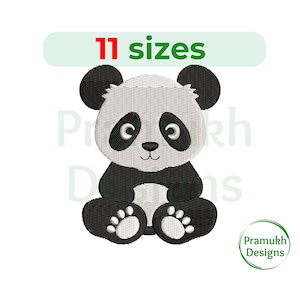 Baby Panda Embroidery design. Panda Silhouette. Baby Panda mini. Panda design. Kids Embroidery. Machine Embroidery Design.