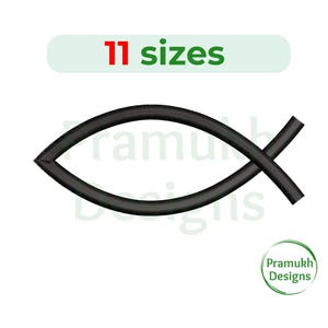 Jesus Fish Embroidery Design. Fish Symbol design. Christian Fish Symbol Embroidery. Mini Fish Symbol. Jesus Fish Religion Filled stitch