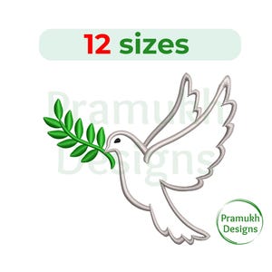 Dove Embroidery Design. Peace Embroidery Design. Bird Embroidery. Machine Embroidery Design. Dove mini. Dove Silhouette. Wedding Embroidery.