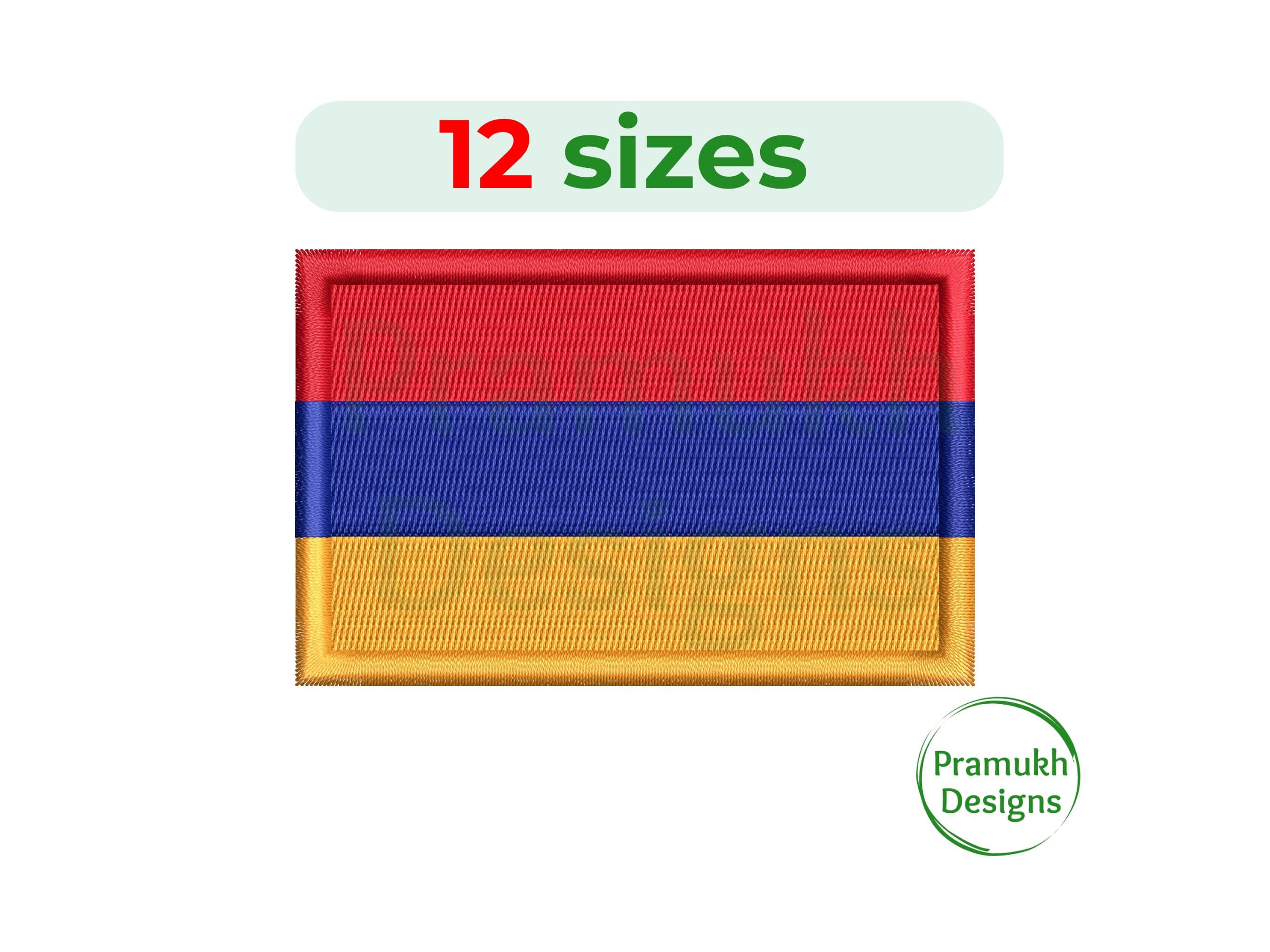 Aufnäher Armenien mit Wappen Fahne Flagge Aufbügler Patch 9 x 6