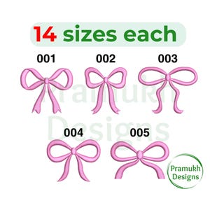5 Bow Embroidery Design. 7 Sizes. Mini Bow Machine Embroidery design. Ribbon Bow Tie Embroidery Design File. Bow fill stitch