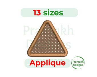 Triangle Applique Embroidery Design (1.5–7.5 inch) – Geometric Applique, Machine Embroidery Design, Instant Download