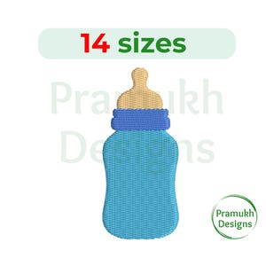 Baby Bottle Embroidery Design (1–7.5 inch) – Mini Baby Bottle, Silhouette, Machine Embroidery, Instant Download Digital File