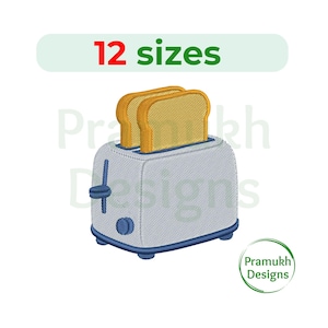 Toaster Stickdatei - Maschinenstickerei, Instant Download