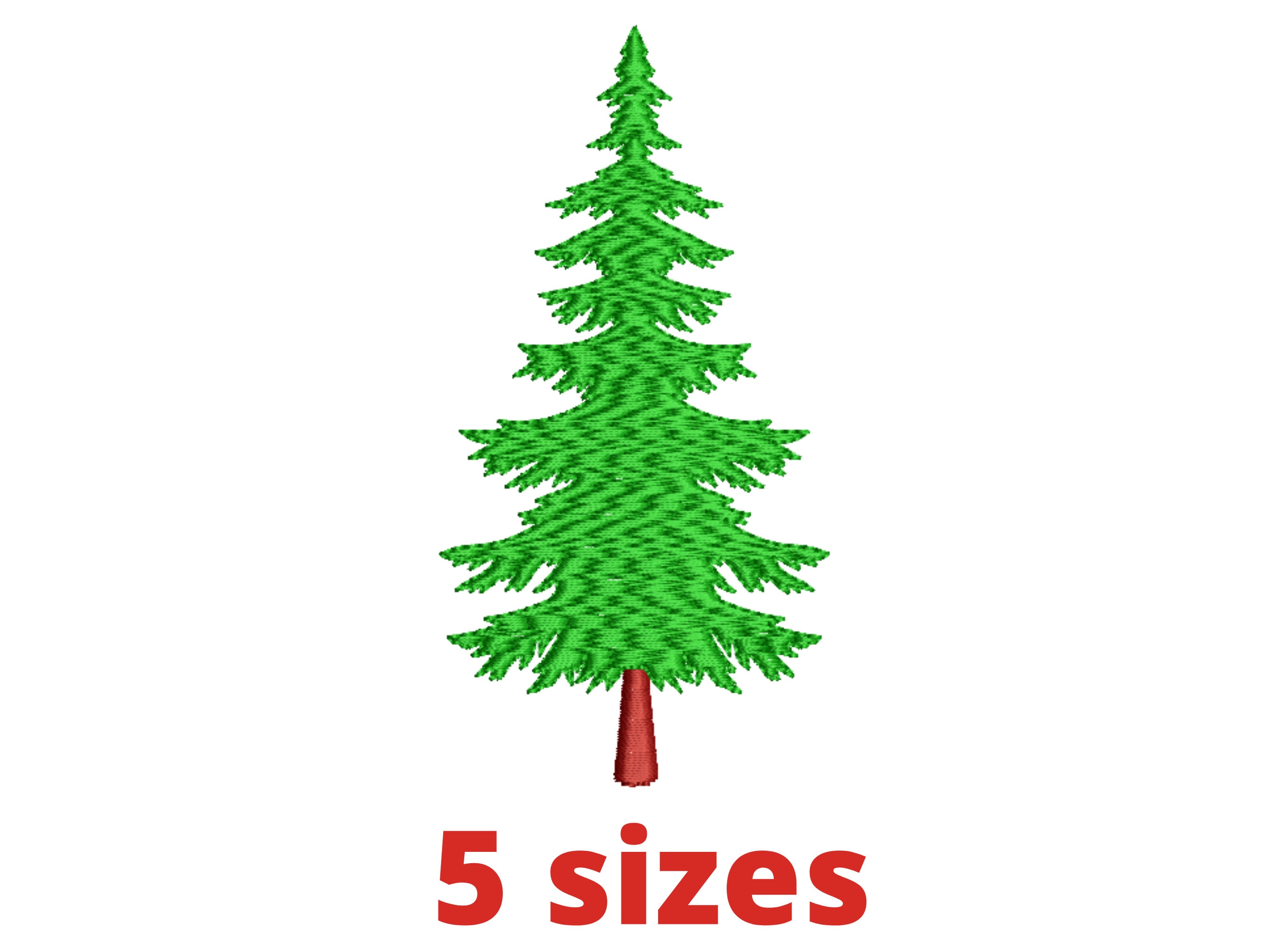 Pine Tree Embroidery Designmachine Embroidery Patternpine Tree