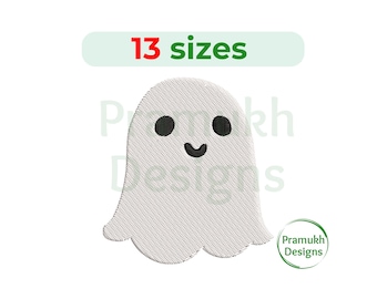 Ghost Embroidery Design (1.5–7.5 inch) – Mini Ghost, Machine Embroidery, Cute Ghost, Halloween, Instant Download Digital File