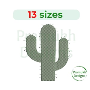 Motif de broderie de cactus. Silhouette de cactus. Motif de broderie Cinco de Mayo. Motif de broderie machine. Mini cactus. Point de remplissage cactus.