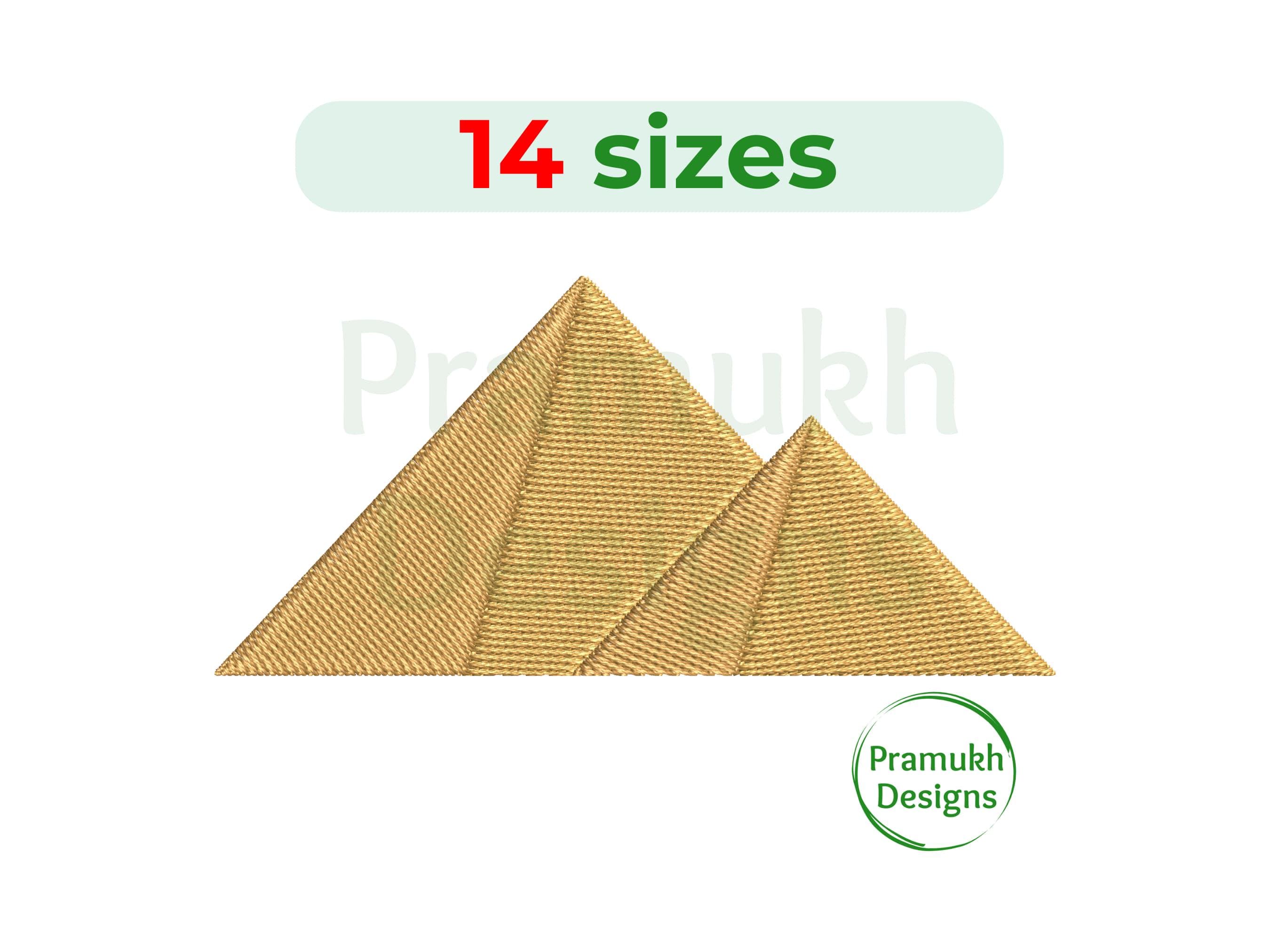 Pyramids Embroidery Egyptian Pyramids Embroidery Design (1–7.5 Inch) – Mini Pyramids ...