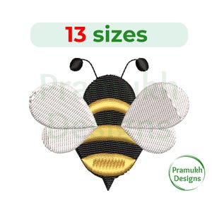 Honigbiene Stickdatei. Mini Biene, Maschinenstickerei, Stickdatei. Kleine Bienen Design. Trendige Stickerei. Stickdatei Insekt