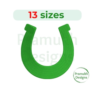 Horseshoe Embroidery Design (1.5–7.5 inch) – Mini Horseshoe, St. Patrick’s Day, Machine Embroidery, Instant Download Digital File