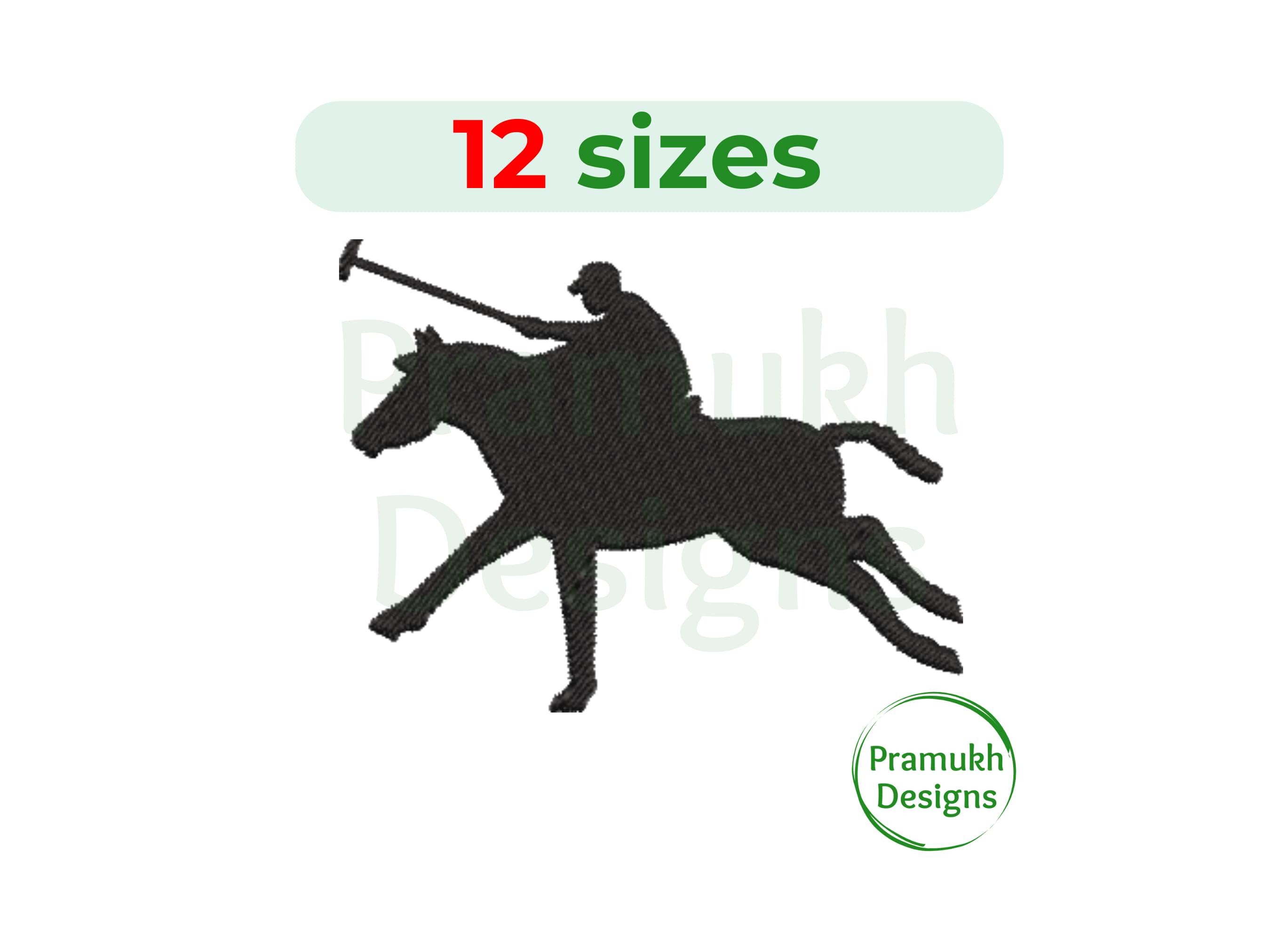 Polo Player Embroidery Design – Mini Polo Player, Silhouette