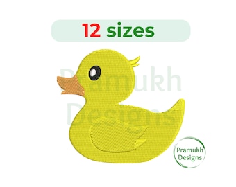 Rubber Duck Embroidery design. Rubber Duck Silhouette. Rubber Duck mini. Duck design. Kids Embroidery. Machine Embroidery Design.