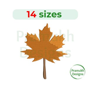 Ahornblatt Stickdatei. Ahornblatt mini. Ahornblatt Silhouette. Pflanzen Stickerei. Kanada Design. Maschinenstickmotive.