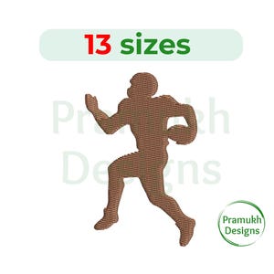 Football Player Embroidery Design (1.5–7.5 inch) – Mini Football Player, Machine Embroidery, Instant Download Digital File