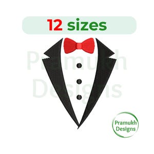Tuxedo Embroidery Design. Tuxedo mini design. Tuxedo Silhouette. Machine Embroidery Design. Tuxedo Suit embroidery.