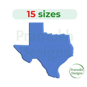 Texas Embroidery Design (0.75–7.5 inch) – Mini Texas, Machine Embroidery, Instant Download Digital File
