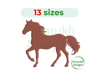Horse Embroidery Design. Horse Silhouette Design. Machine embroidery design. Mini Horse. Animal Embroidery. Machine Embroidery Design.