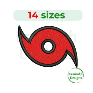Tornado Symbol Embroidery Design (1–7.5 inch) – Mini Tornado, Silhouette, Machine Embroidery, Instant Download Digital File
