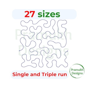 Stipple Quilting Embroidery Design | Edge to Edge Quilt Block for Longarm & Embroidery Machines