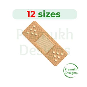 Verband Stickdatei. Binde mini. Bandage Silhouette. Stickdatei für die Stickmaschine. Medizinische Stickerei. Verband Füllstich.