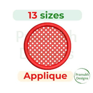 Circle Applique Embroidery Design. Circle machine embroidery design. Circle applique design. Circle shape applique Machine embroidery design