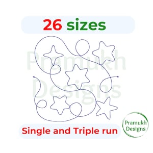 Star Quilting Embroidery Design | Edge to Edge Quilt Block for Longarm and Embroidery Machines