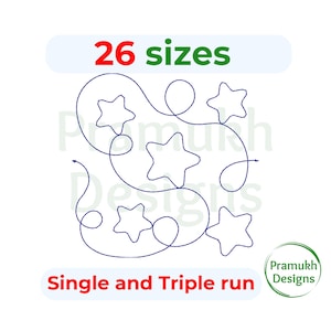 Star Quilting Embroidery Design | Edge to Edge Quilt Block for Longarm and Embroidery Machines