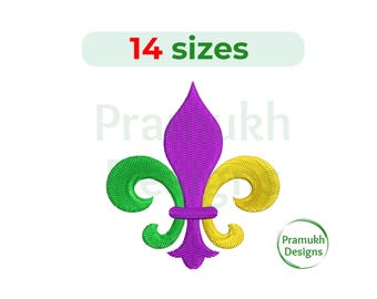 Fleur de lis embroidery design. Machine embroidery design. Mini Fleur de lis. Fleur de lis Silhouette.  Fleur de lis Filled stitch.