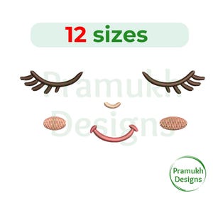 Pretty Doll Face Embroidery Design. Machine Embroidery Design. Girl Face Embroidery. Sweet Face. Face Embroidery Design. Face Embroidery.