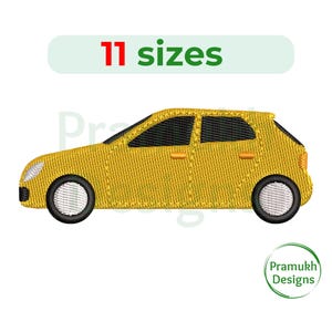 Car Embroidery Design. Car Silhouette. Mini Car Design. Car Fill Stitch. Machine Embroidery Design. Vehicle Embroidery.