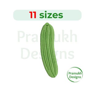 Peut inclure: Modèle de concombre brodé vert, disponible en 11 tailles. Le design est de Pramukh Designs.