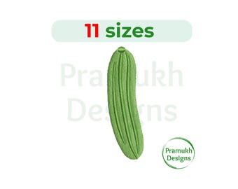 Wzór haftu „Pikle” (2,5–7,5 cala) – Miniaturowy pikle, haft warzywny, haft maszynowy, natychmiastowe pobranie pliku cyfrowego