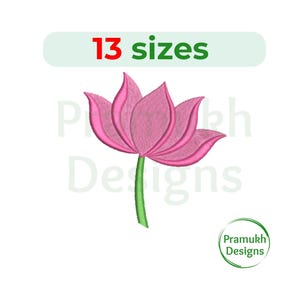 Lotus Embroidery Design. Lotus mini design. Lotus silhouette. Lotus filled stitch. Machine Embroidery Design. Flower embroidery.