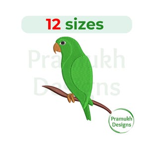 Parrot Embroidery Design. Parrot mini design.  Parrot Silhouette. Machine Embroidery Design. Bird embroidery.