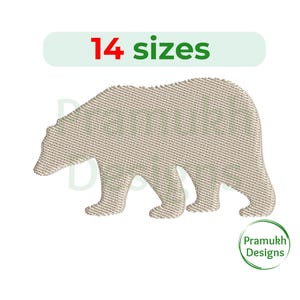 Polar Bear Embroidery Design. Polar Bear Silhouette. Polar Bear Design. Mini Polar Bear. Machine embroidery design. Animal Embroidery