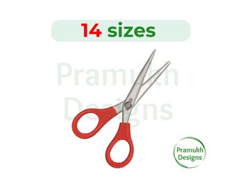Scissors Embroidery Design (1–7.5 inch) – Mini Scissors, Machine Embroidery, Instant Download Digital File