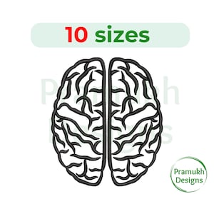 Brain Embroidery Design. Medical Embroidery. Brain Cerebrum Designs. Mini Brain Embroidery. Anatomy Embroidery. Machine Embroidery Design