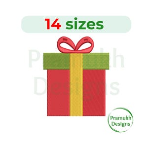 Geschenkbox Stickdatei. Geschenkbox Silhouette. Geschenkschachtel im Mini Design. Geschenkbox Design. Stickdatei für die Stickmaschine. Weihnachten Stickerei.