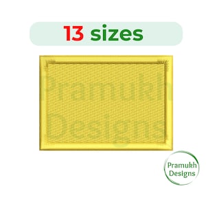 Machineborduurontwerp rechthoek (1–7,5 inch) – minirechthoek, monogramontwerp, basisvorm, digitaal bestand direct downloaden