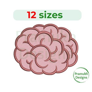 Brain Embroidery Design. Medical Embroidery. Body parts Embroidery. Brain Cerebrum Design. Anatomy Embroidery. Machine Embroidery Design.
